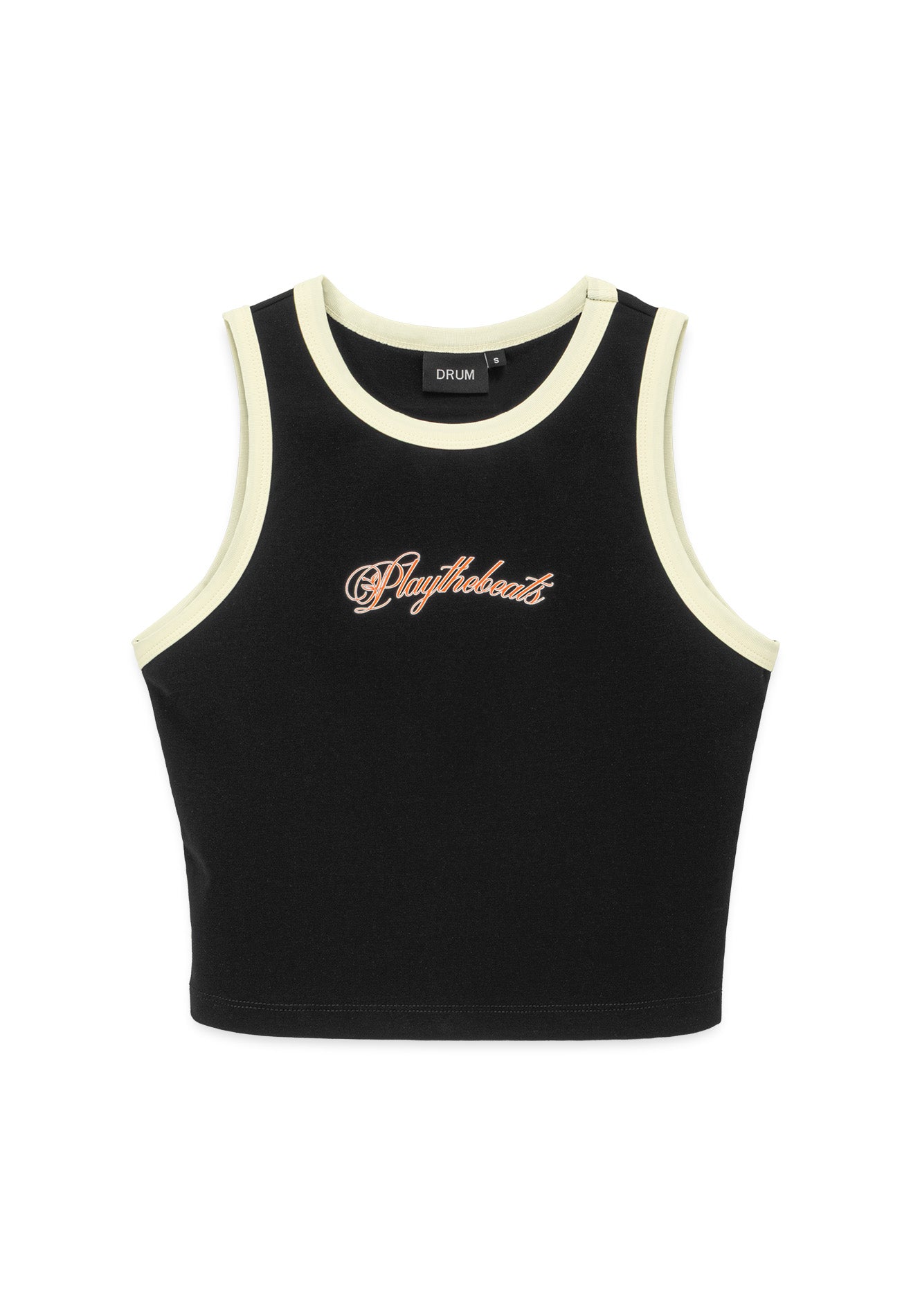 DRUM E. Women Slogan Print Singlet- Black