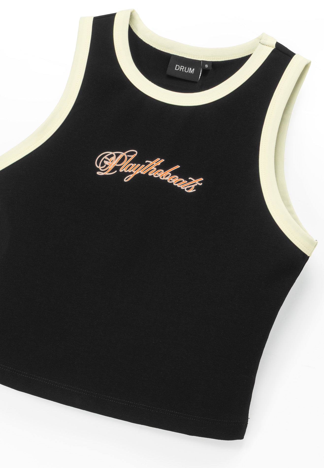 DRUM E. Women Slogan Print Singlet- Black