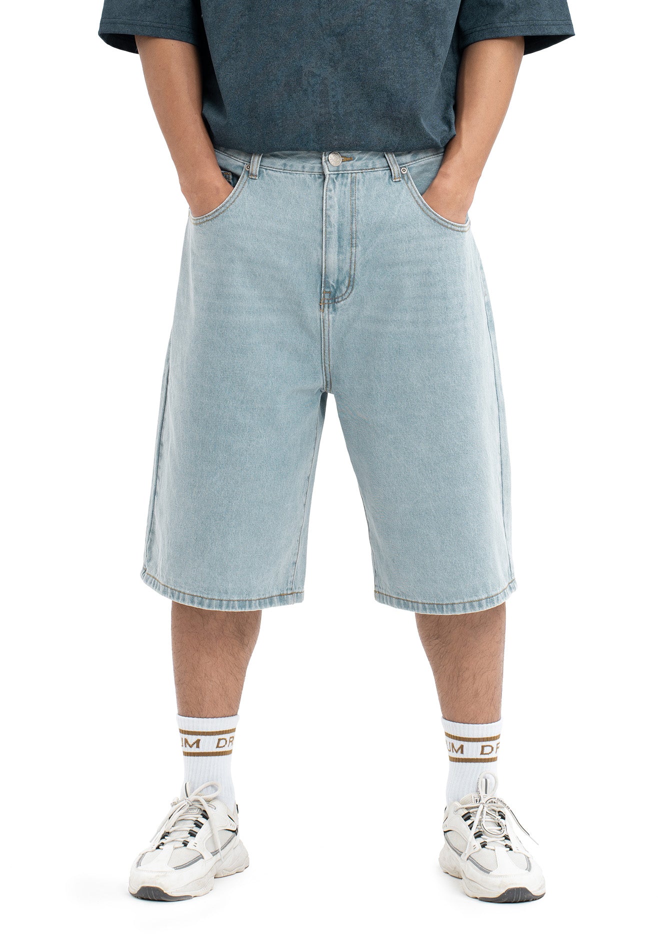 DRUM Skater Jorts Short Jeans- Light Blue