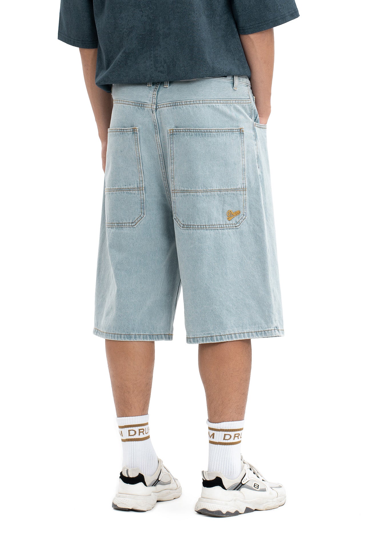 DRUM Skater Jorts Short Jeans- Light Blue