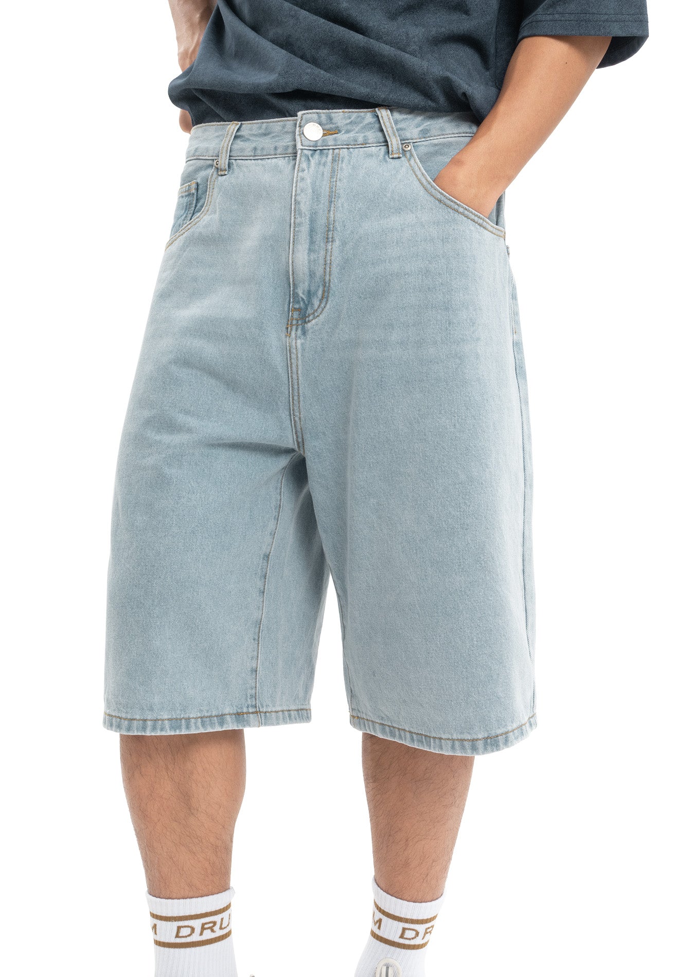 DRUM Skater Jorts Short Jeans- Light Blue