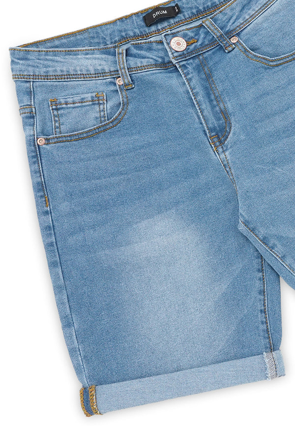 DRUM Classic Short Jeans- Light Blue