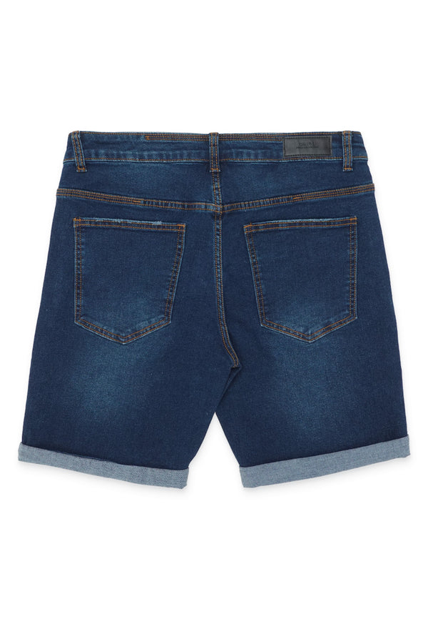 DRUM Classic Ripped Short Jeans- Blue