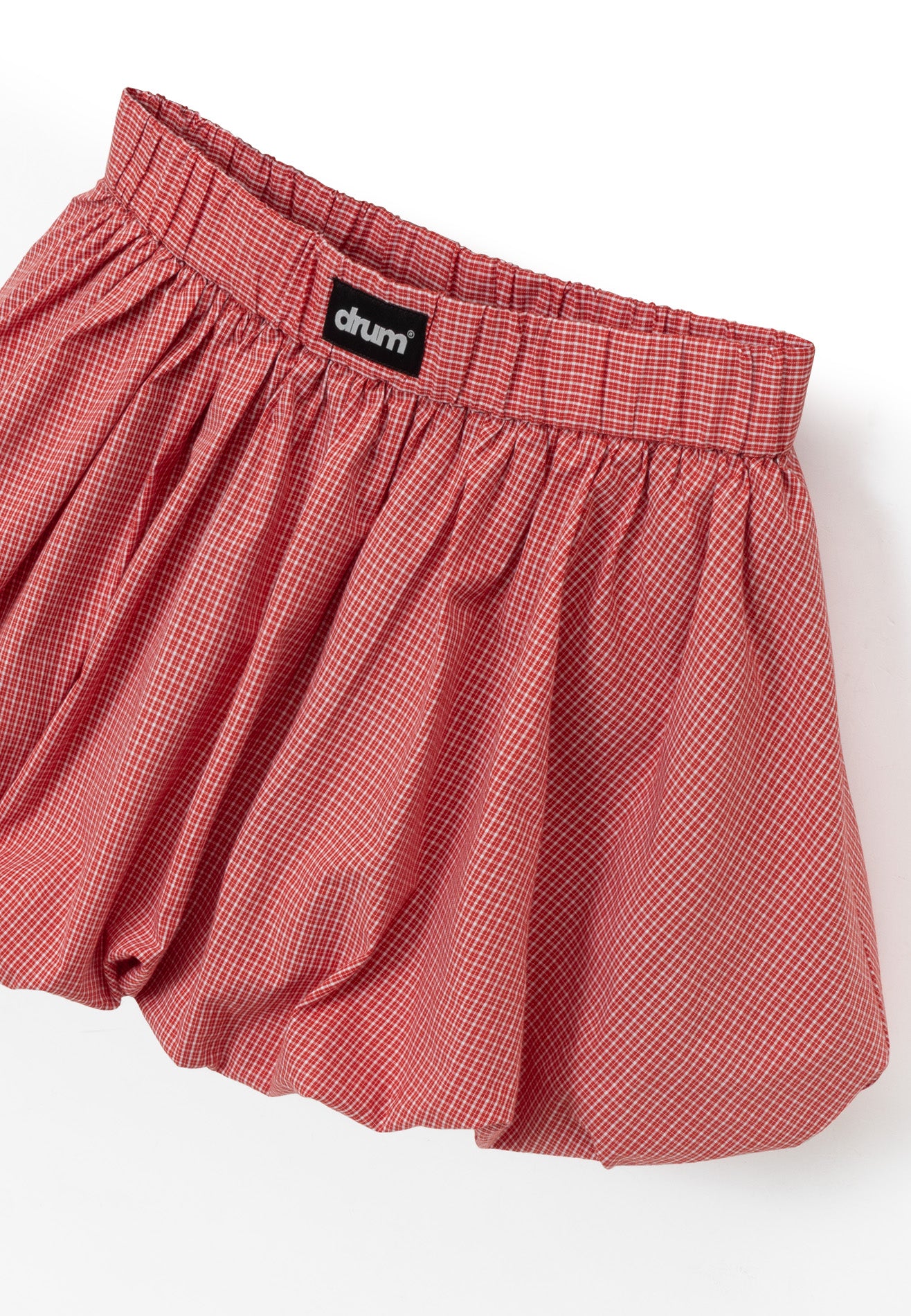 DRUM S. Women Checkmate Edition Bubble Skirt- Red