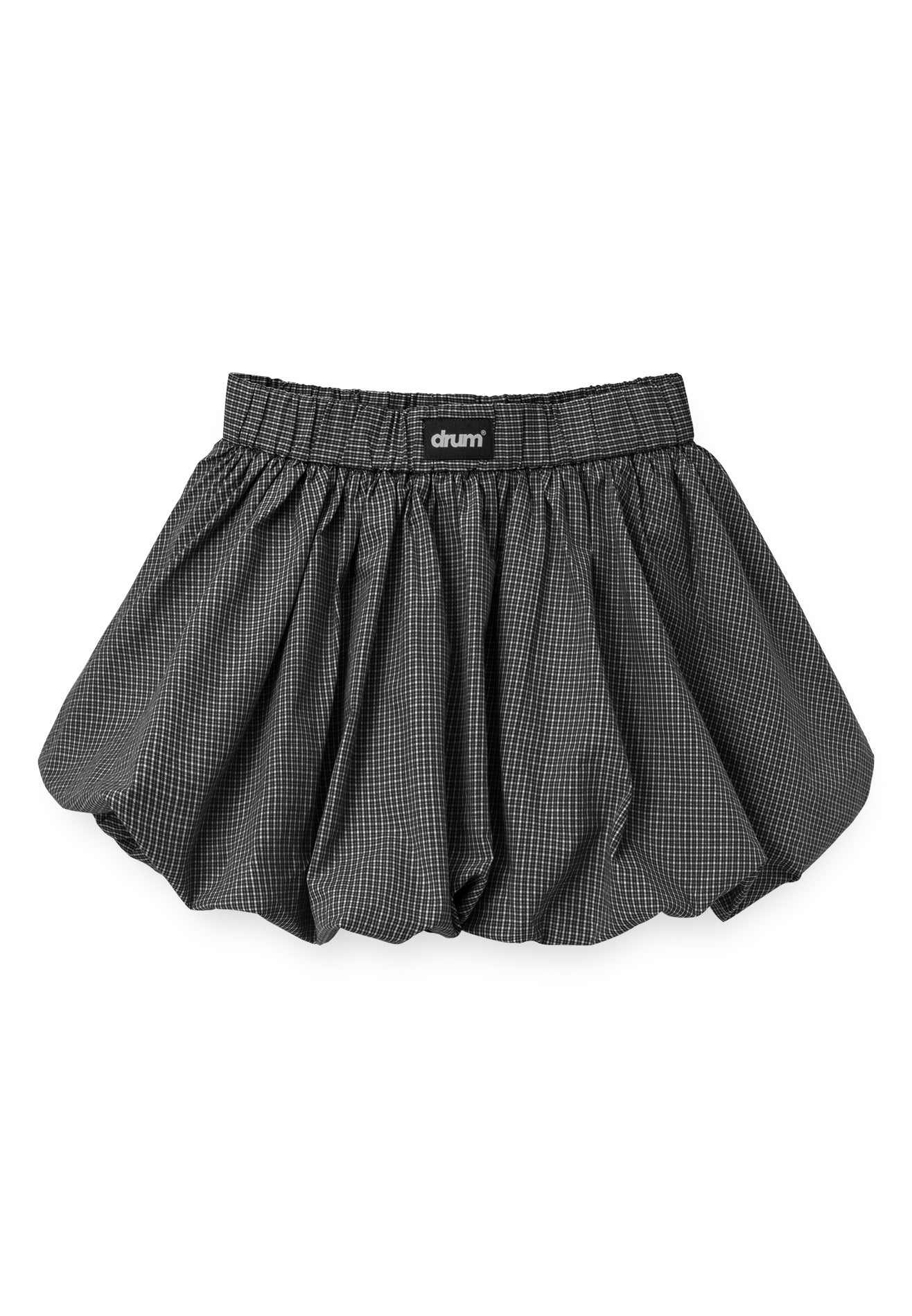 DRUM S. Women Checkmate Edition Bubble Skirt- Black
