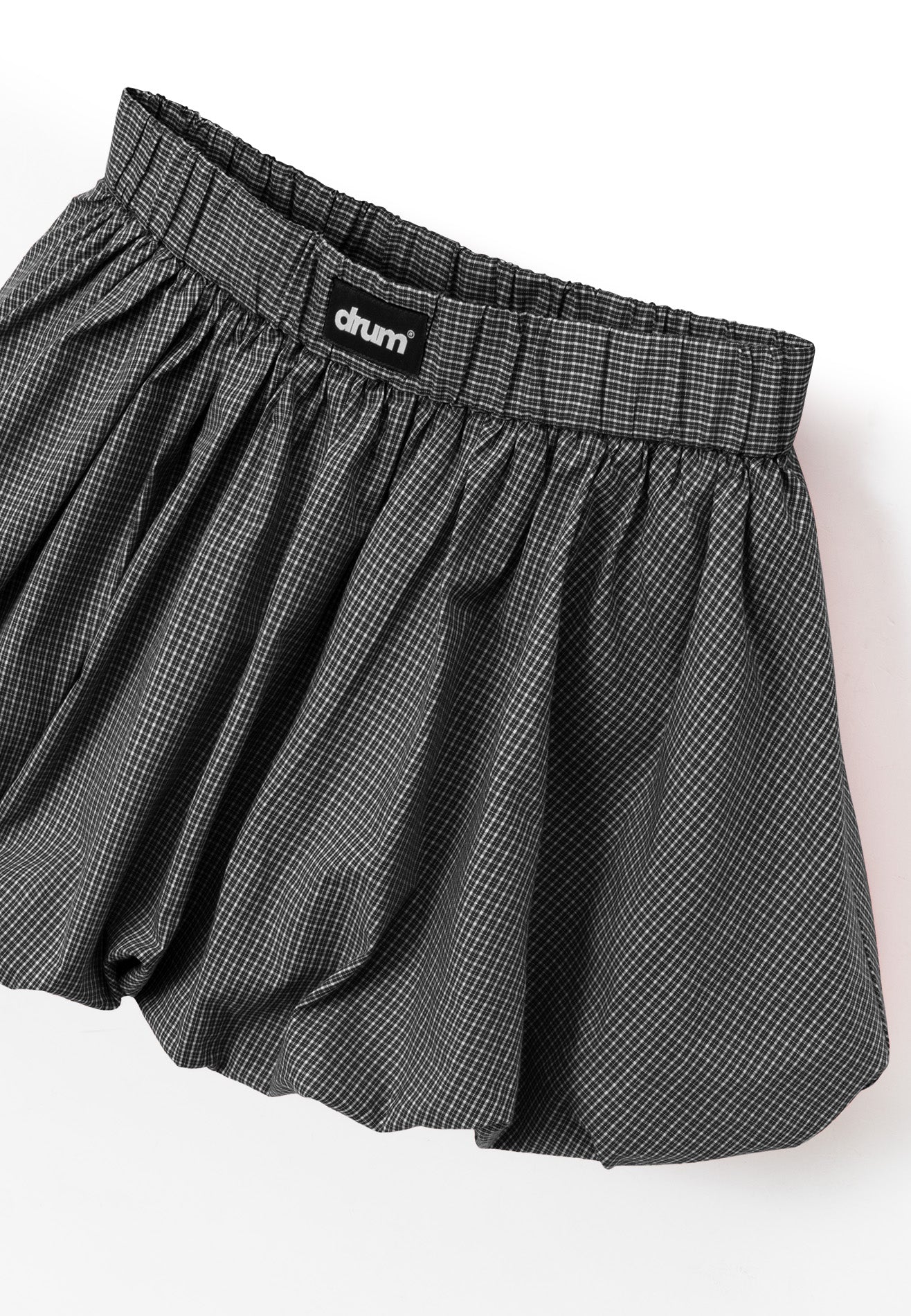 DRUM S. Women Checkmate Edition Bubble Skirt- Black