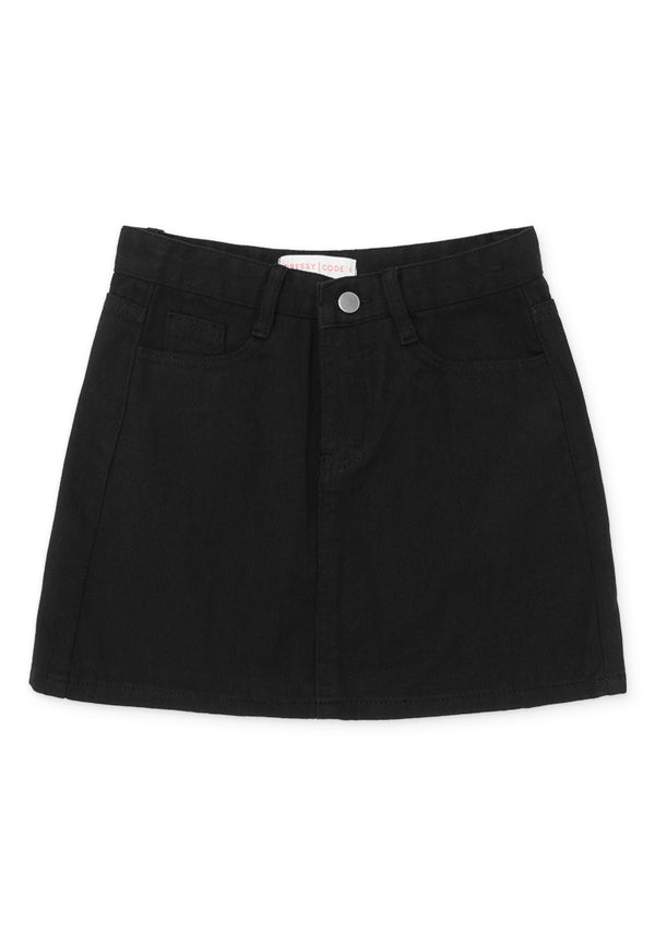 A-Line Mini Skirt- Black