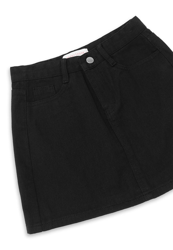 A-Line Mini Skirt- Black