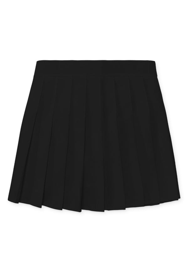 Pleated Mini Skirt- Black