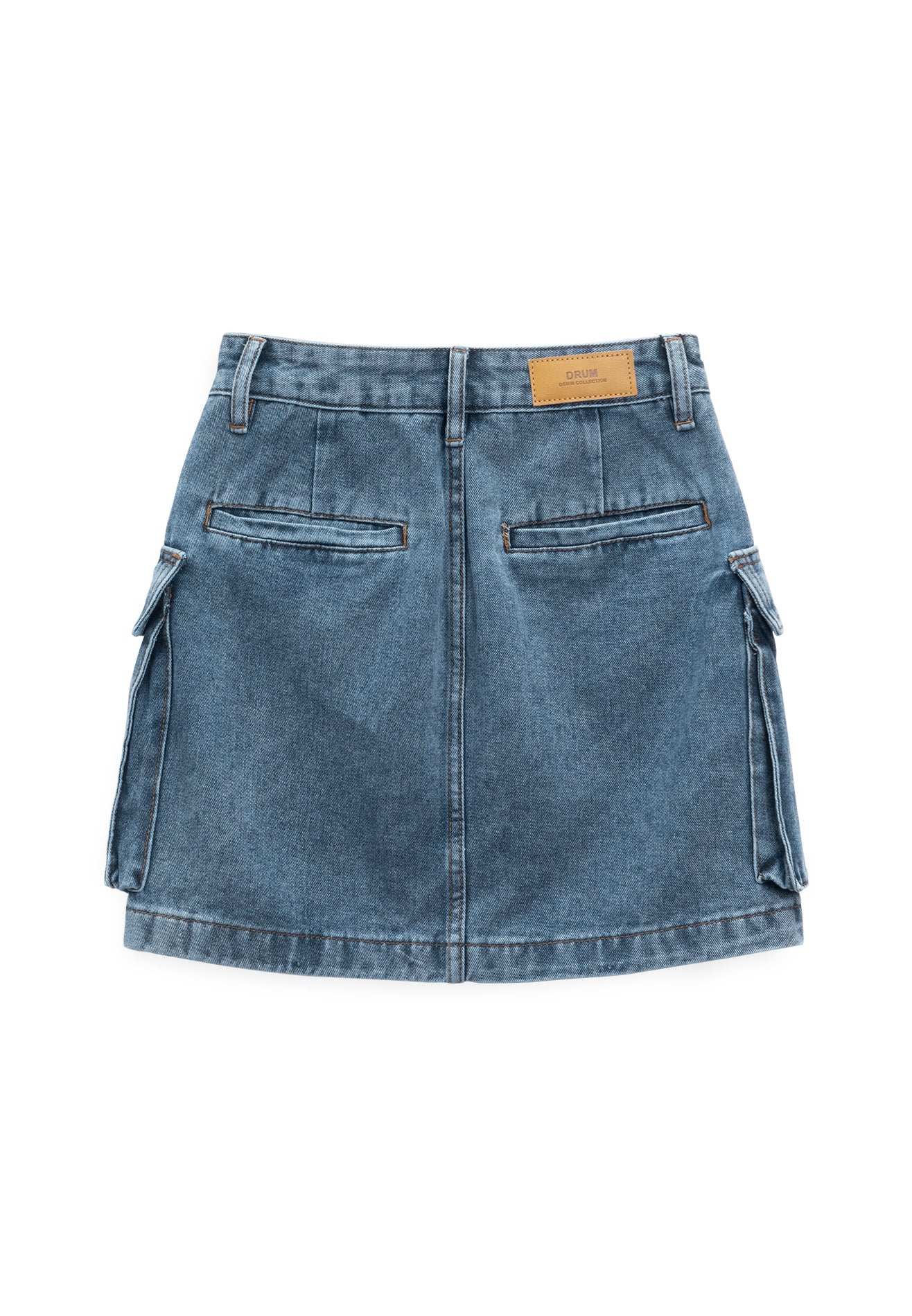 DRUM S. Women Cargo Mini Skirt-Dark Blue