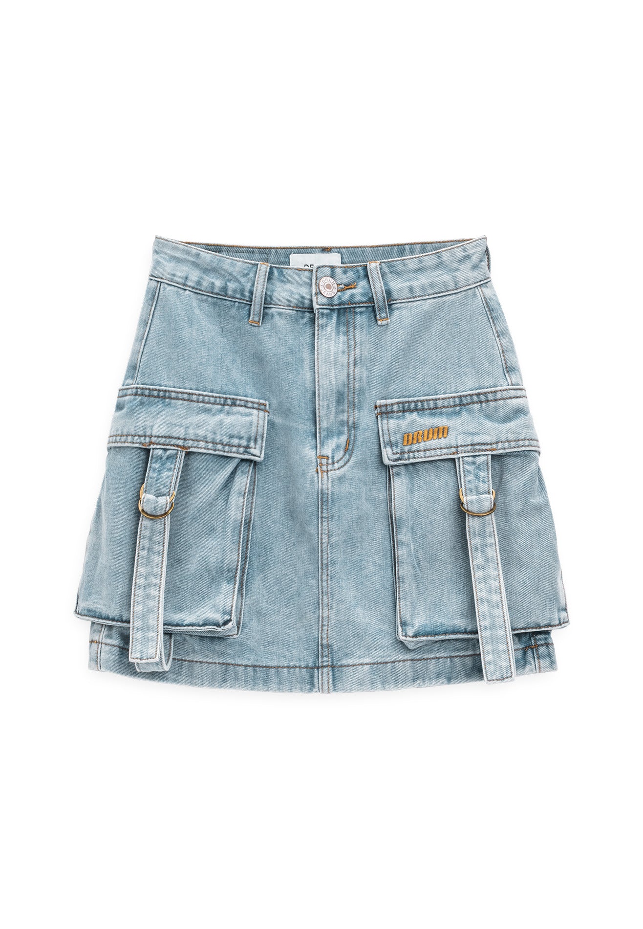 DRUM S. Women Cargo Mini Skirt- Light Blue