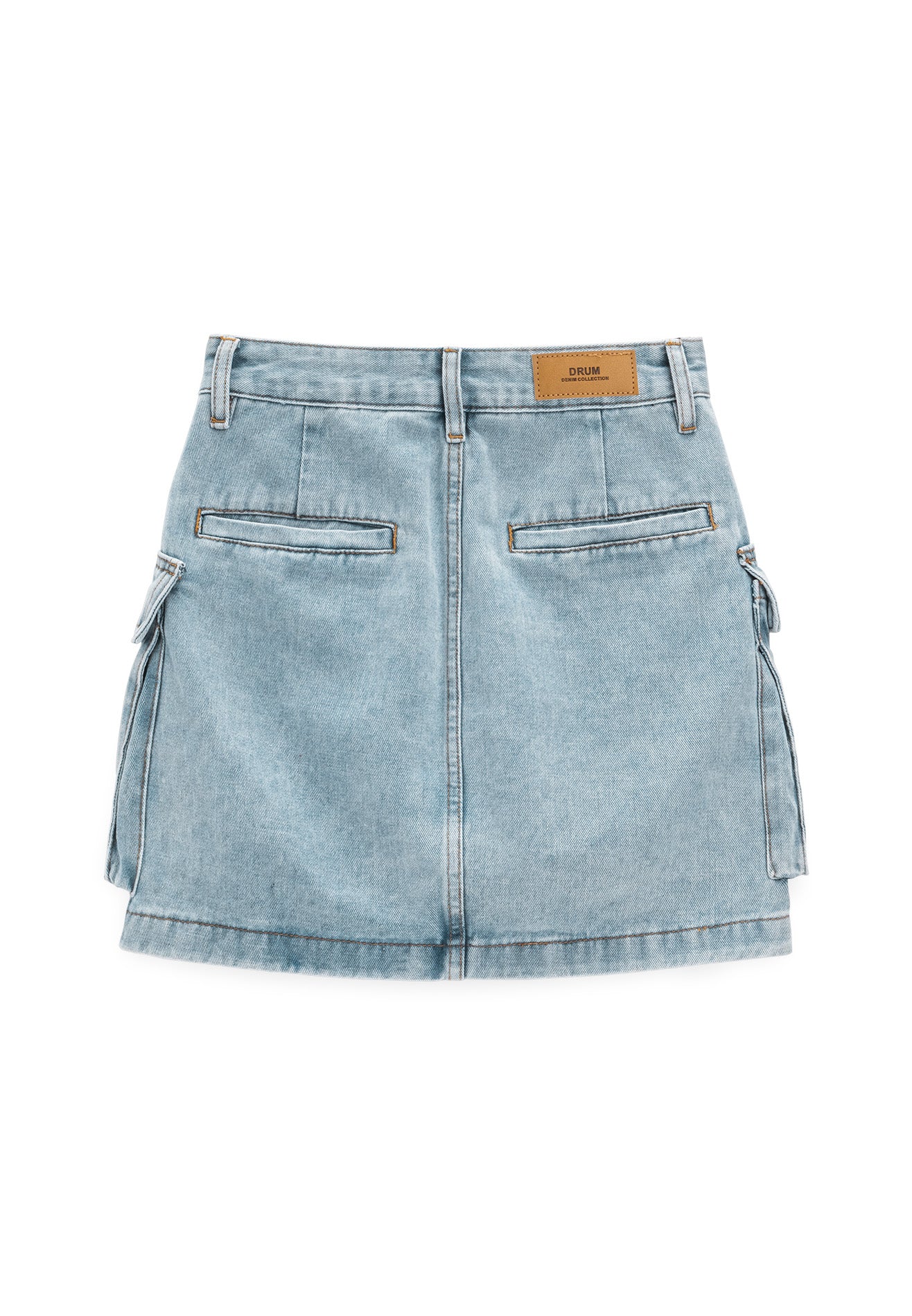 DRUM S. Women Cargo Mini Skirt- Light Blue
