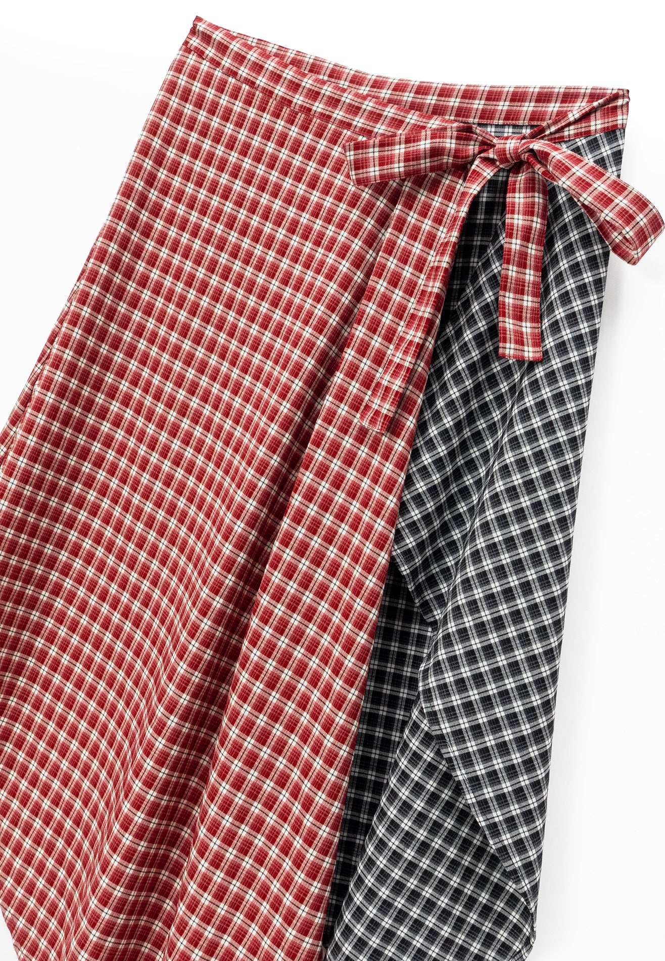 DRUM S. Women Checkmate Edition Apron Skirt- Red