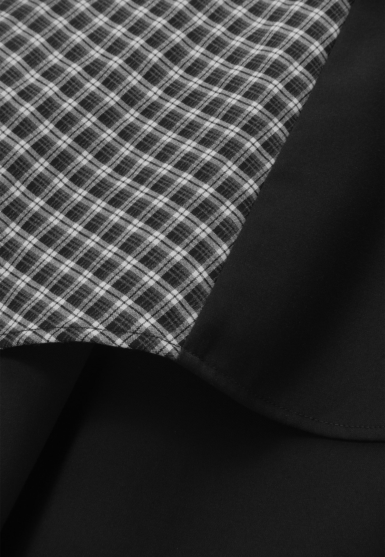 DRUM S. Women Checkmate Edition Apron Skirt- Black