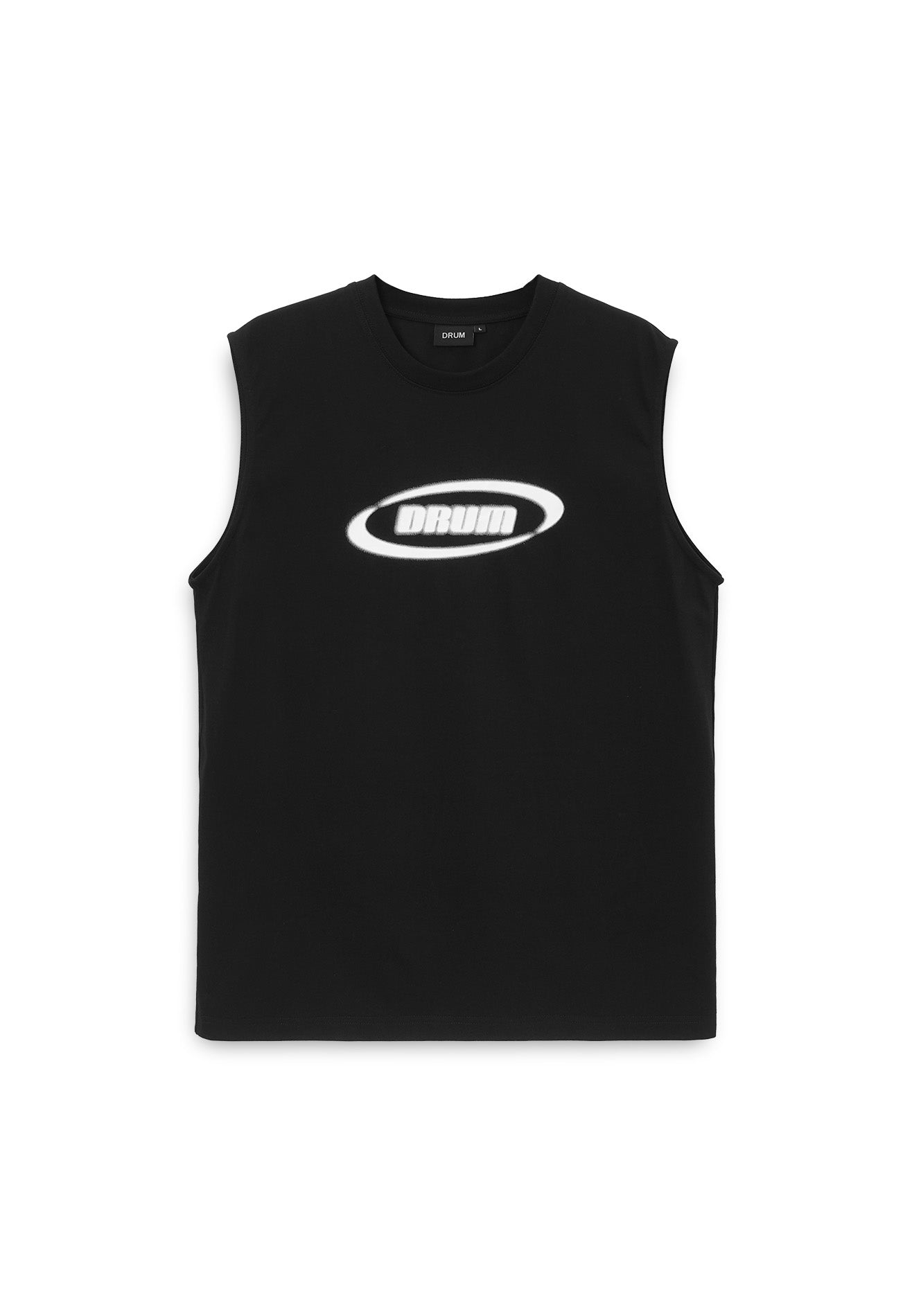 SELECT Logo Blur Print Effect Singlet- Black