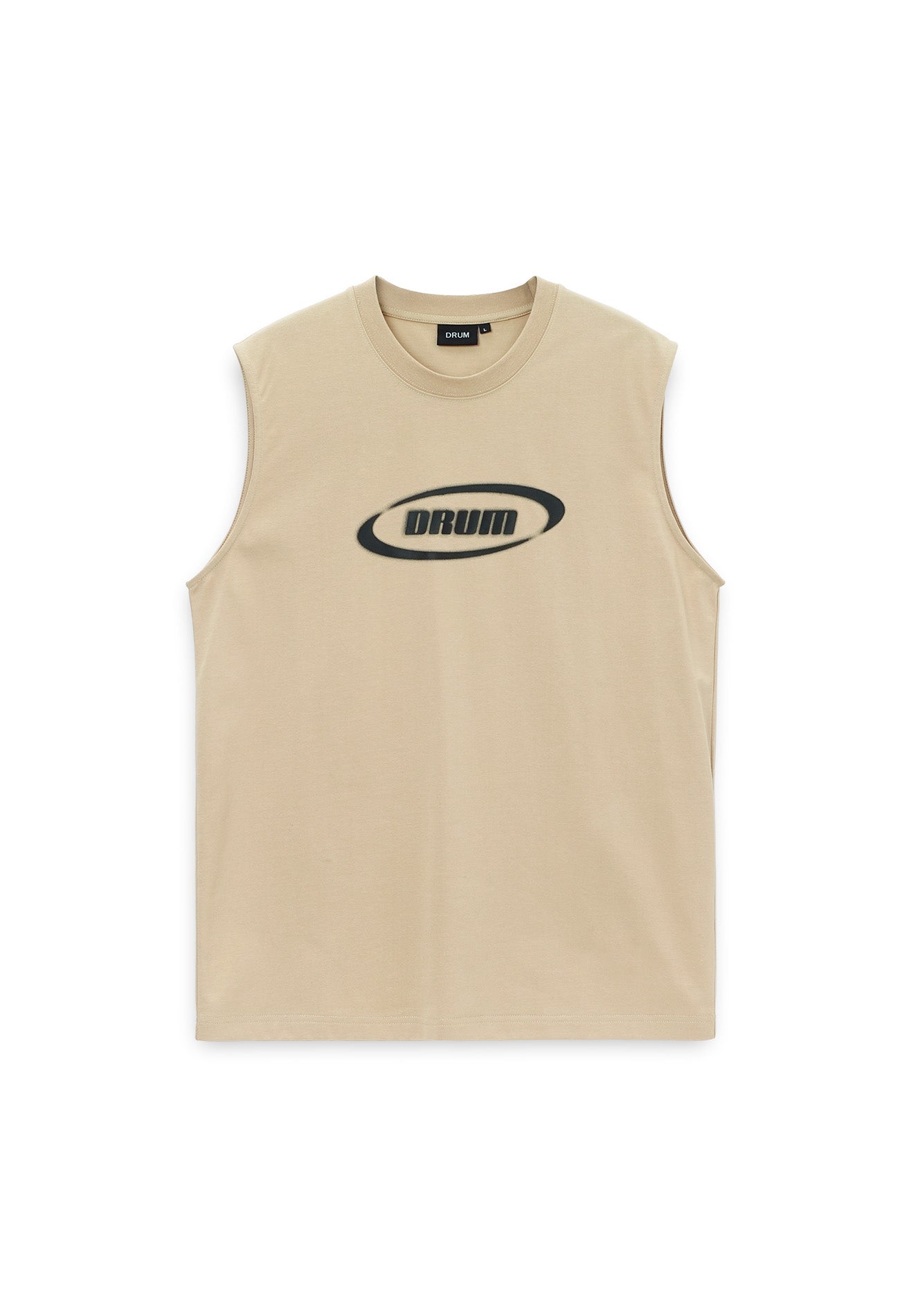 SELECT Logo Blur Print Effect Singlet- Khaki