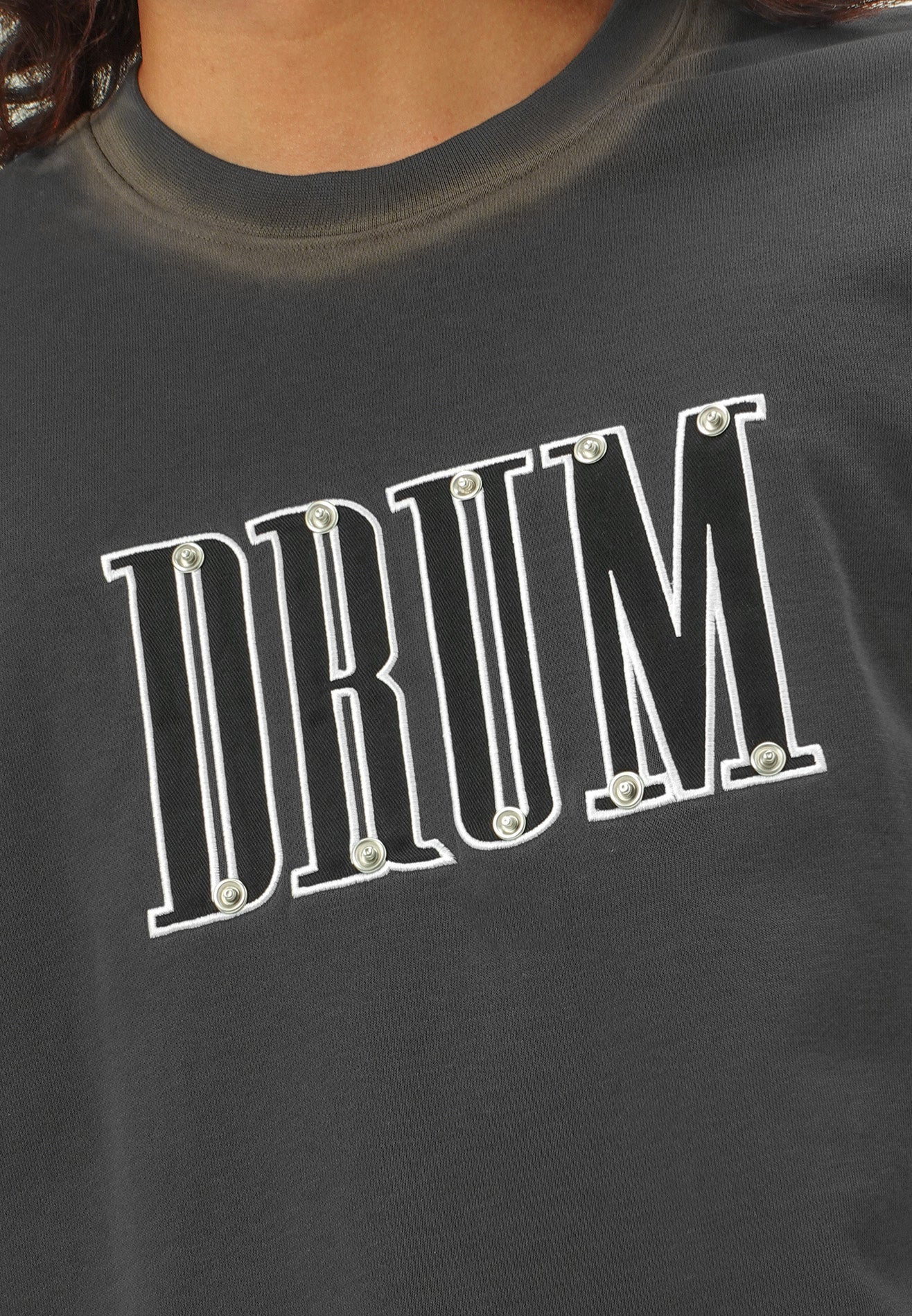 SELECT Logo Embroidery with Studded Singlet- Dark Grey