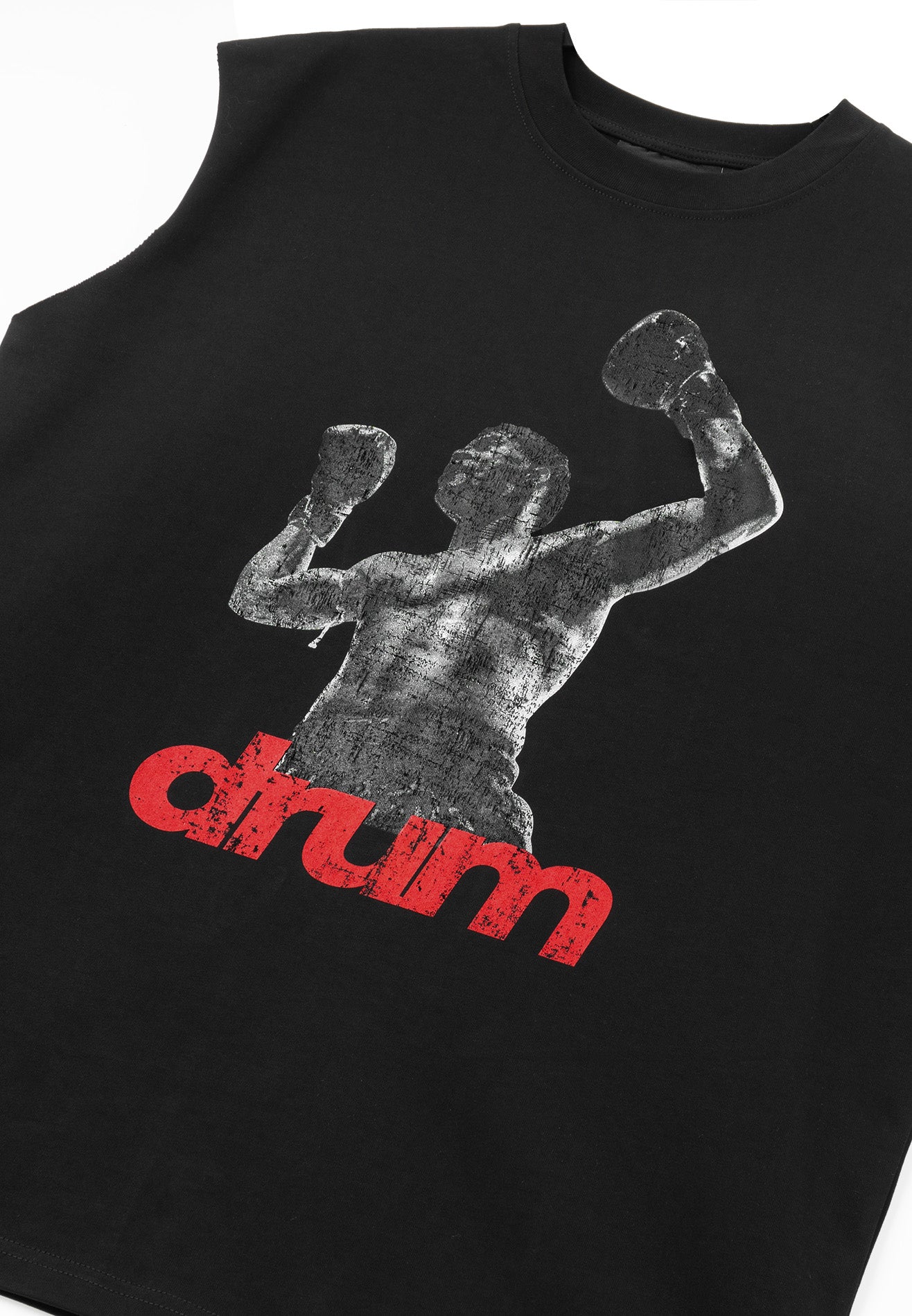 Drum X Kabilan Grunge Photoprint Singlet- Black