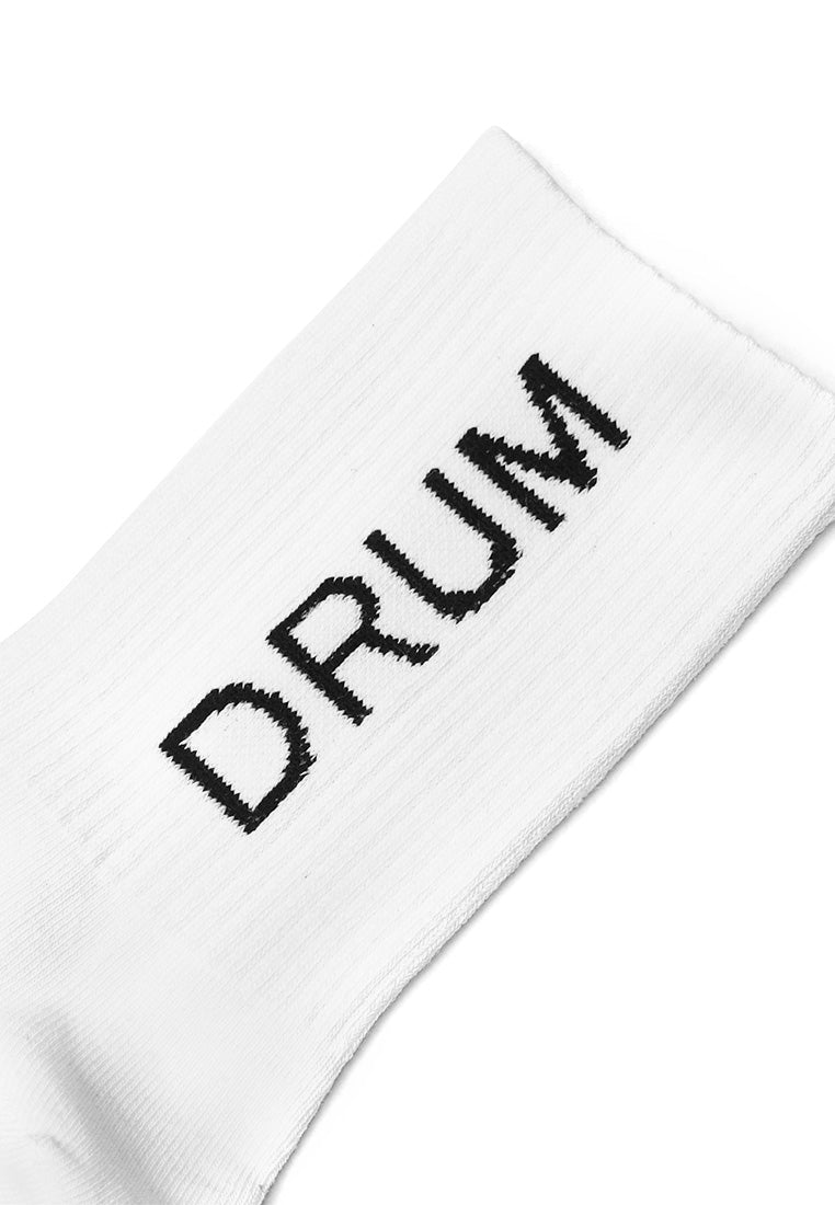 DRUM SELECT Vertical Logo Liner Sock- Black / White