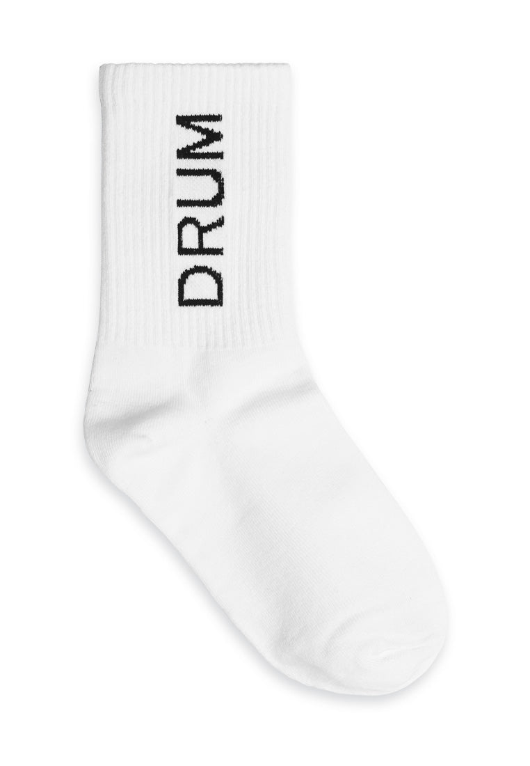DRUM SELECT Vertical Logo Liner Sock- Black / White