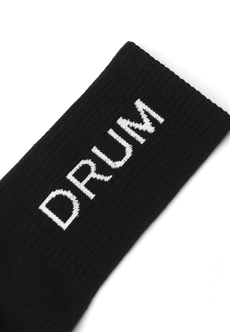 DRUM SELECT Vertical Logo Liner Sock- Black / White