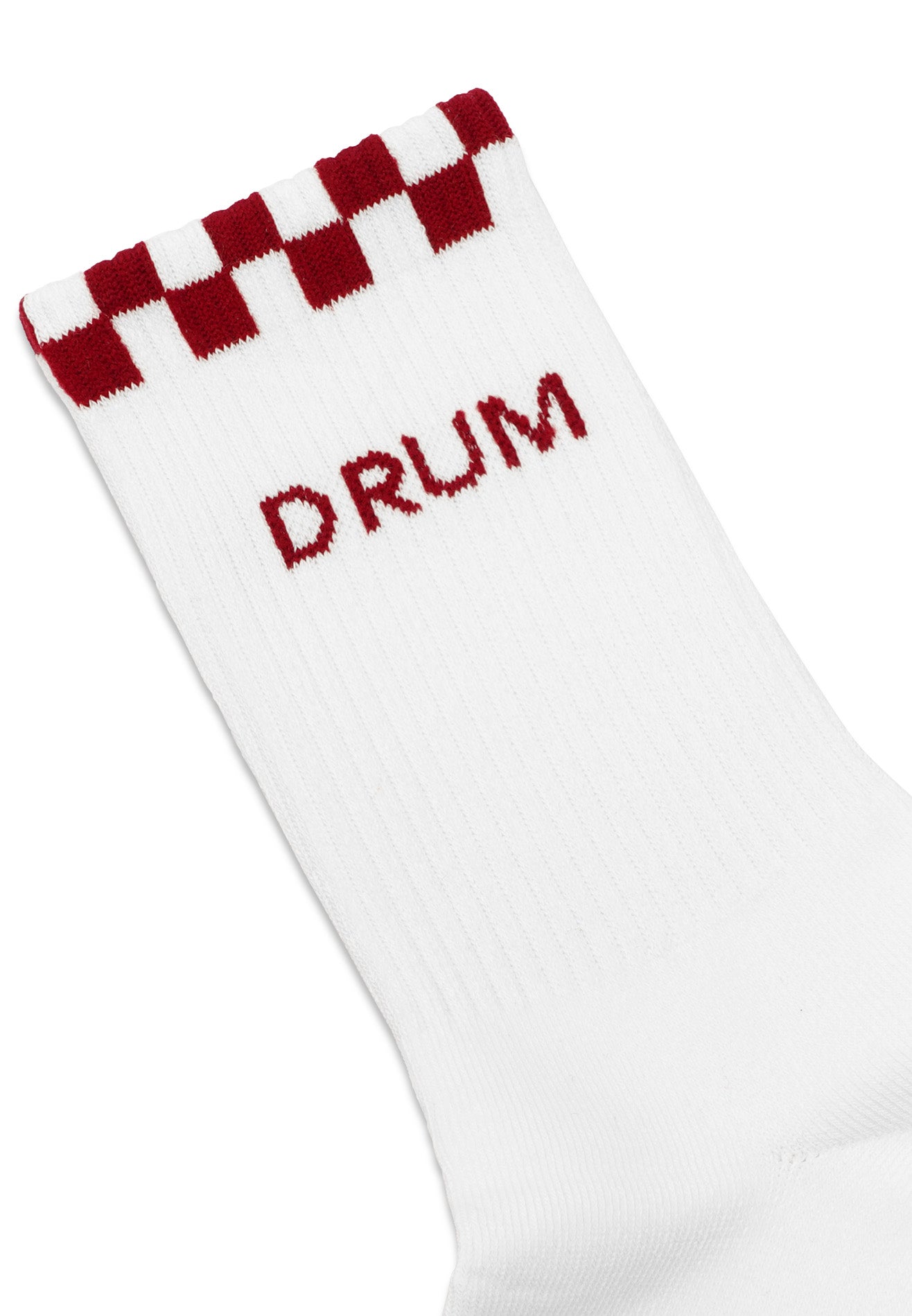 DRUM Select Checked Logo Liner Sock- Maroon