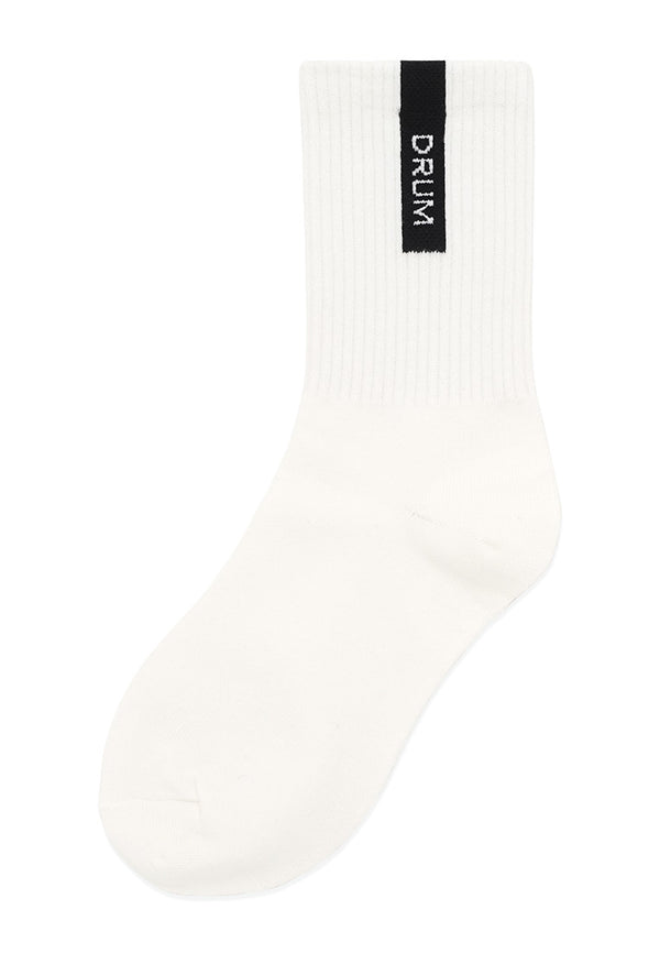 DRUM SELECT Logo Liner Sock- White/Blue