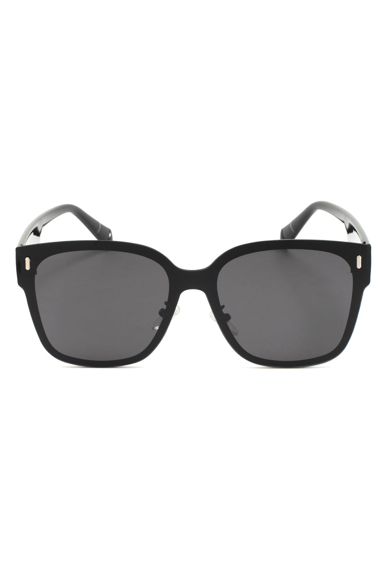 DRUM Unisex Wayfarer Square Polarized Sunglasses- Black
