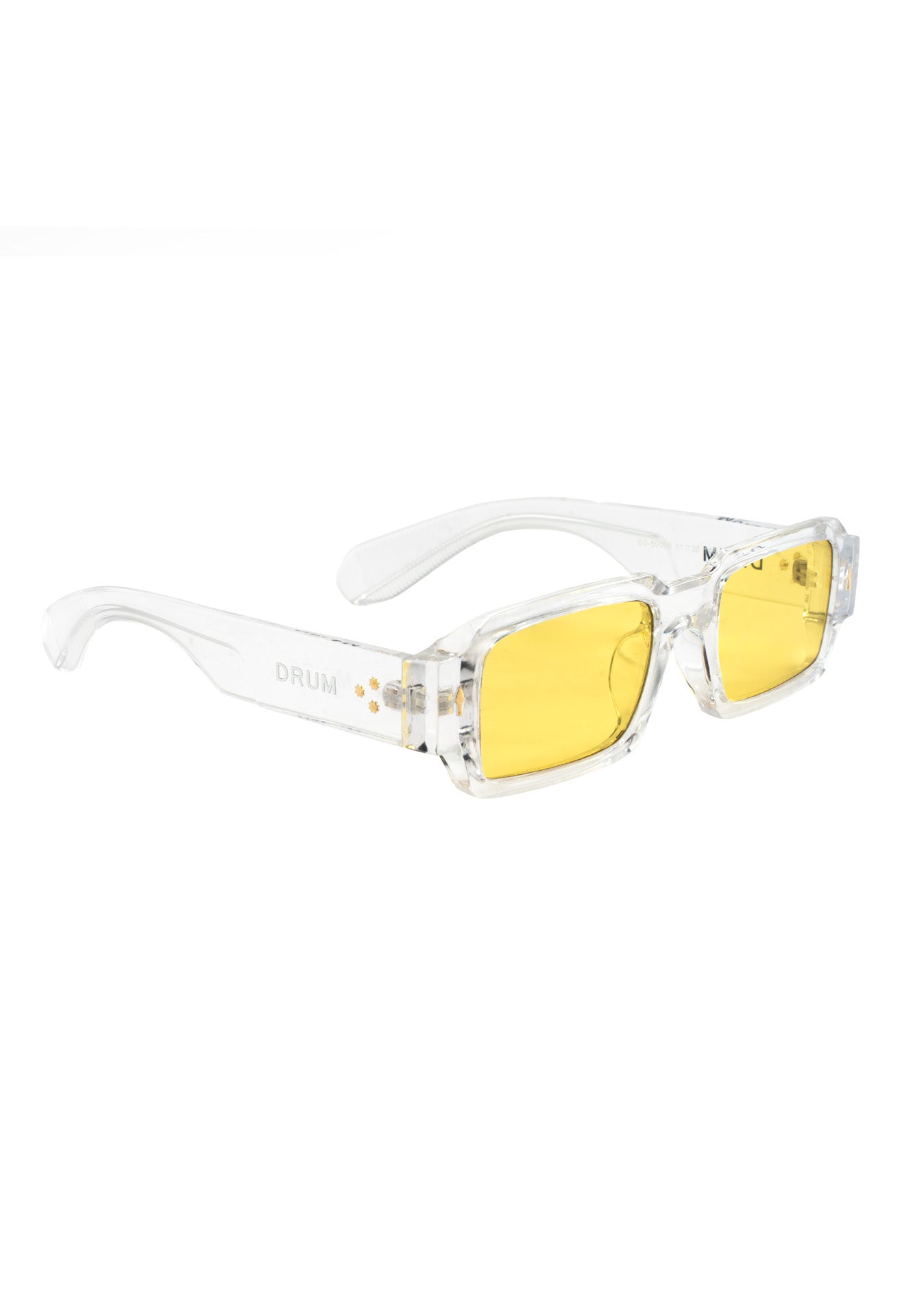 DRUM Unisex Rectangular Polarized Sunglasses- Yellow