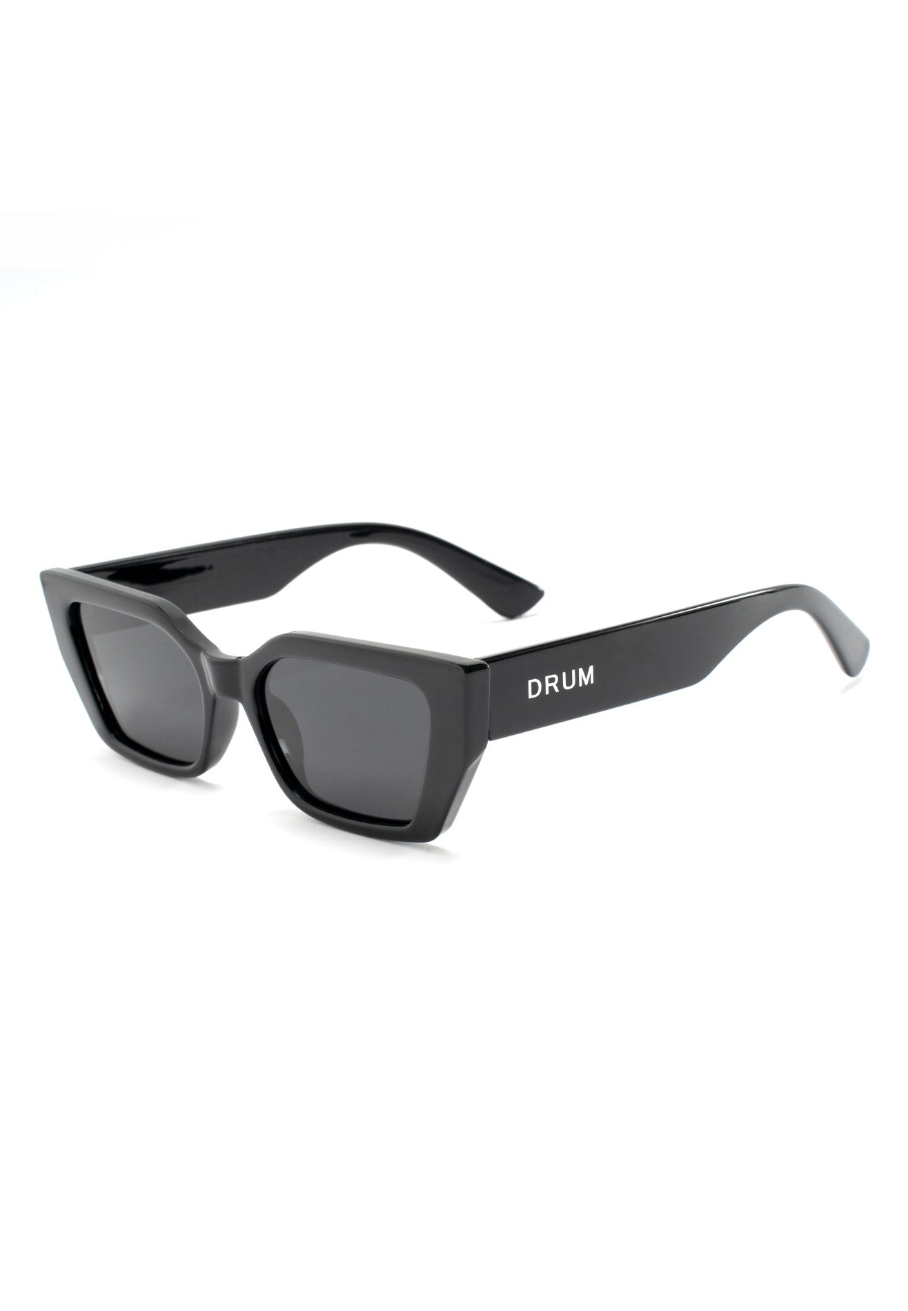 DRUM Unisex Cat eye Polarized Sunglasses- Black