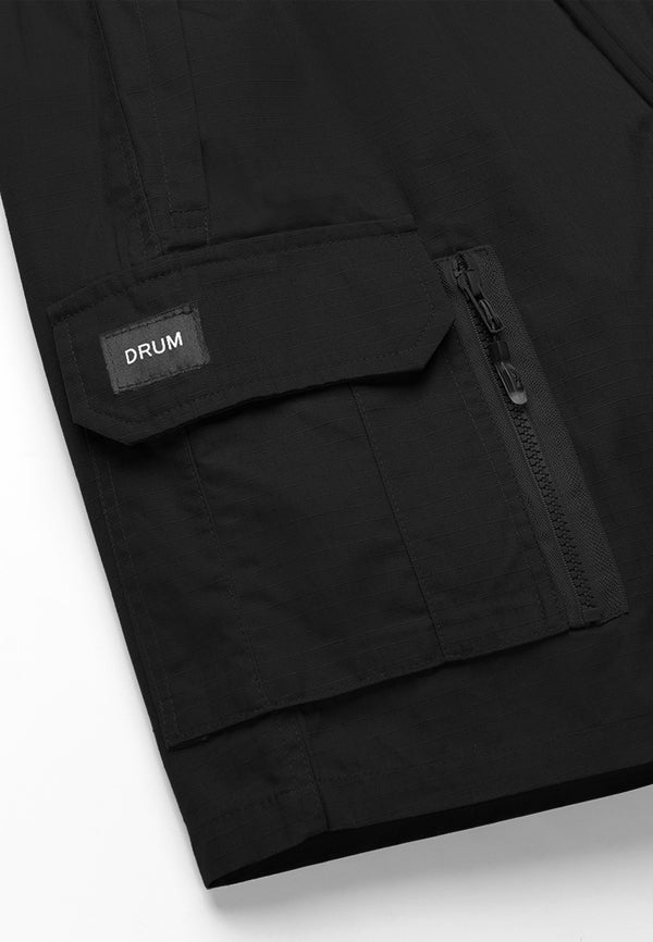 DRUM SELECT Geared Pocket Shorts- Black