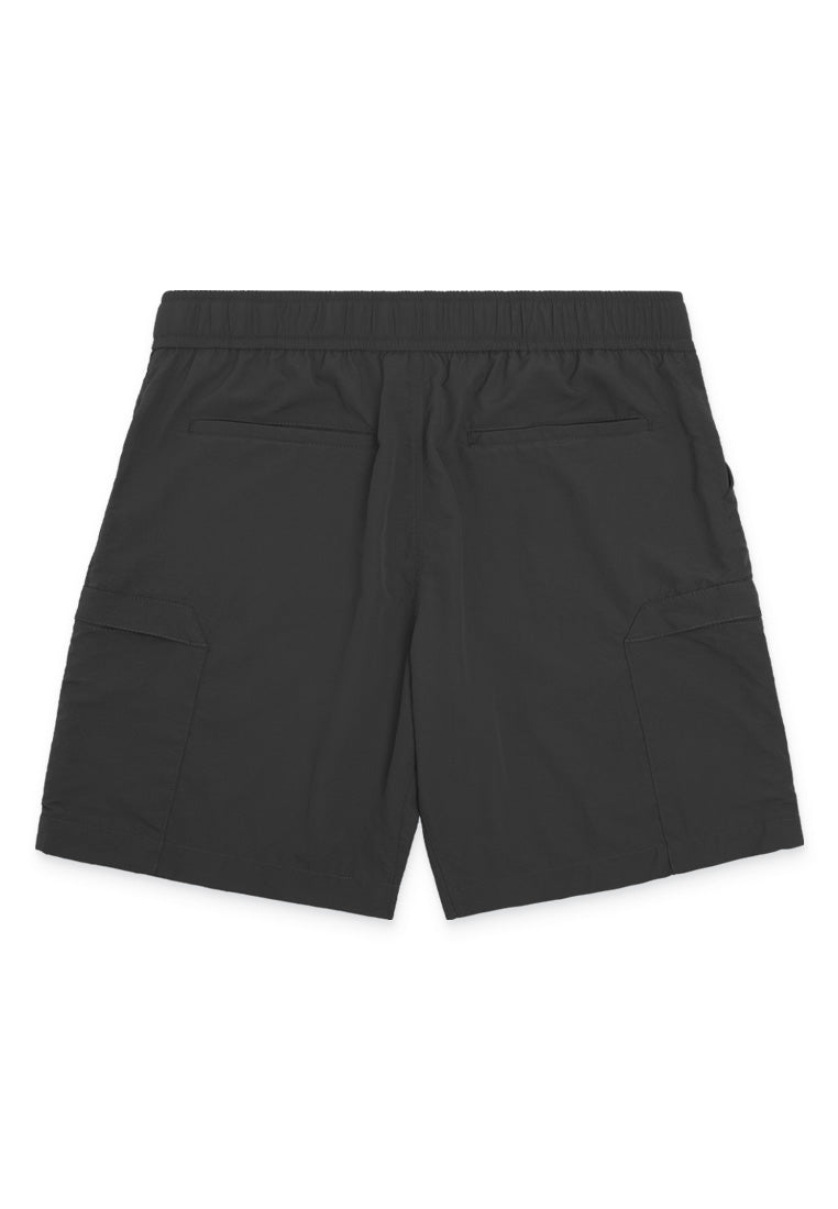 DRUM SELECT Belt Details Pocket Shorts- Grey