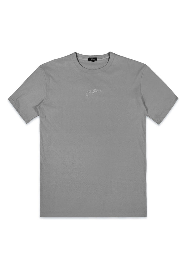 DRUM Culture Embroidery Tee- Grey