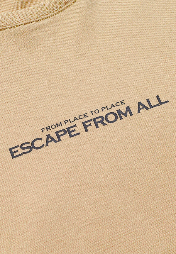 DRUM Escape 2 Side Print Tee- Khaki