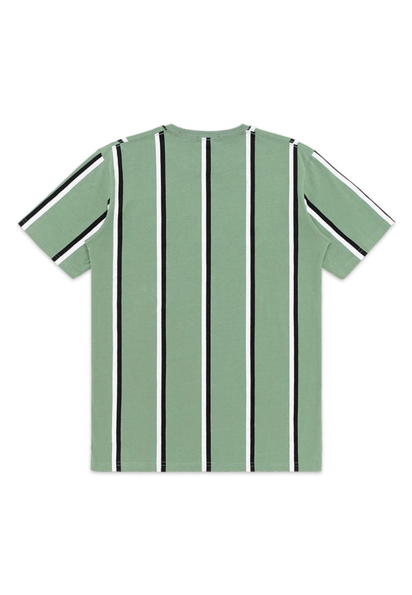 DRUM Unanimous Vertical Stripe Tee- Green