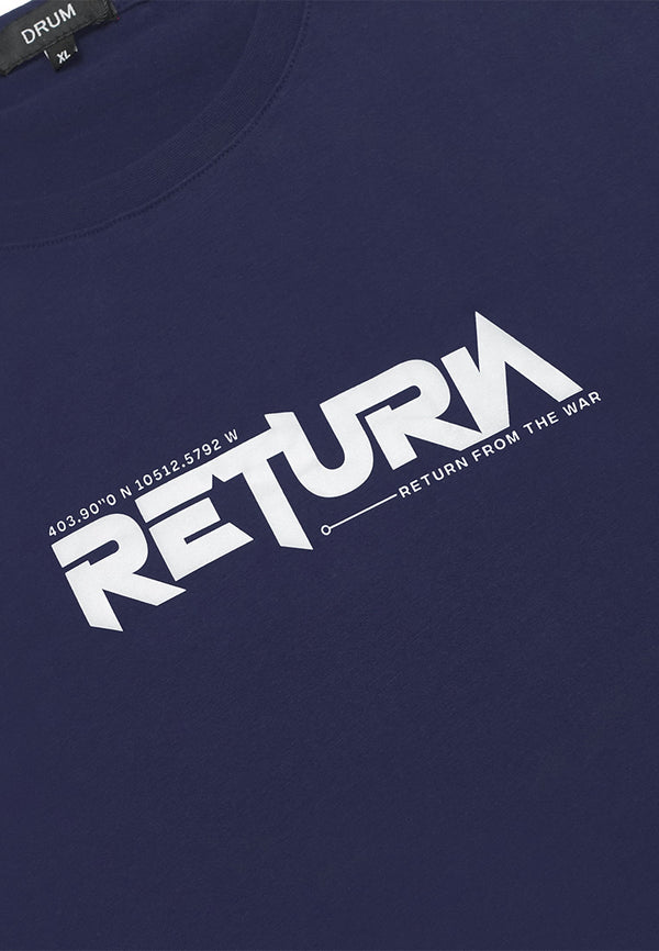 DRUM Return Reflective Tee- Navy