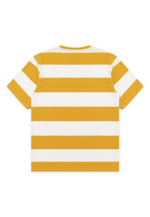 DRUM Bar Stripe Tee- Yellow