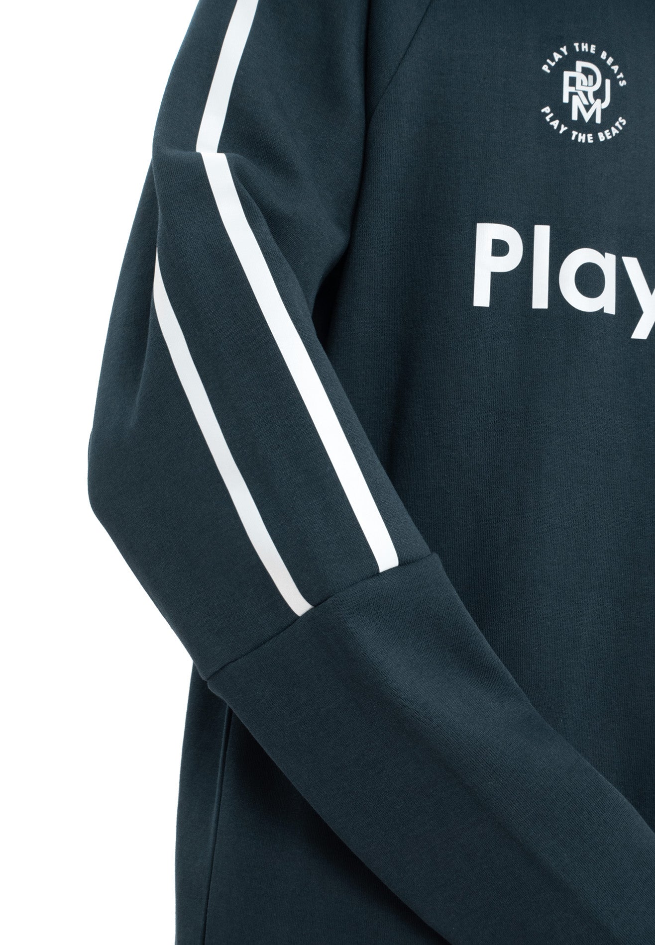 Select Slogan Reflective Print Long Tee- Dark Blue