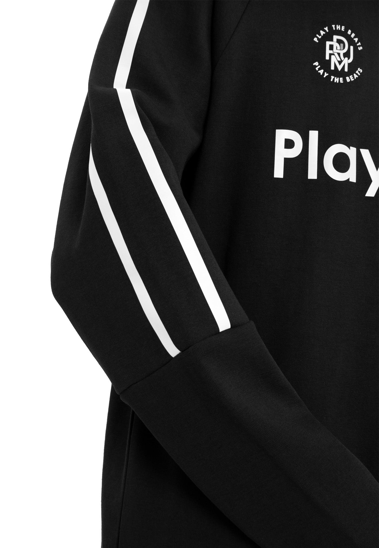 Select Slogan Reflective Print Long Tee- Black