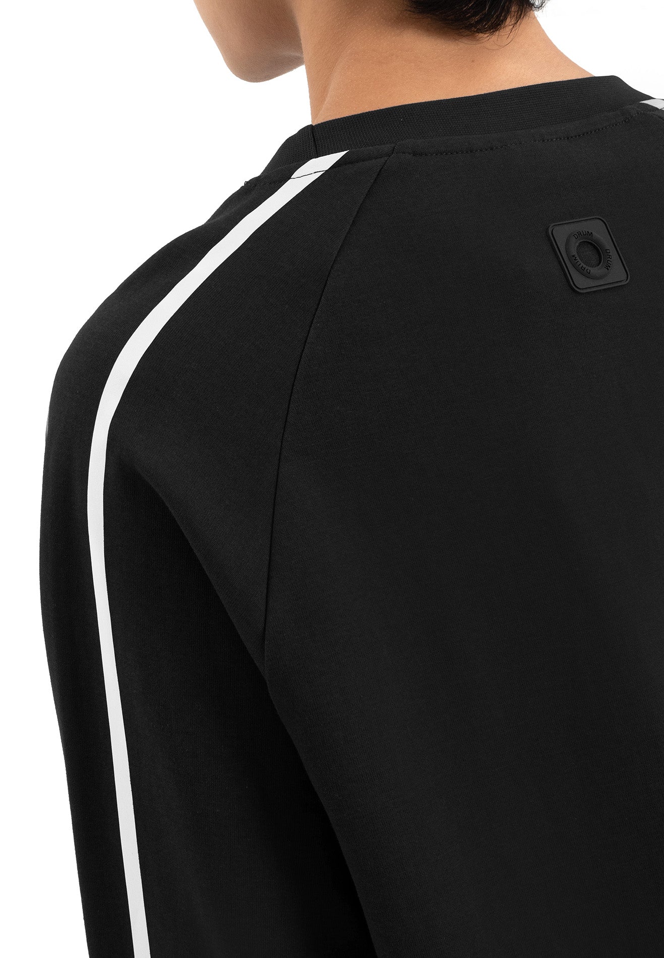 Select Slogan Reflective Print Long Tee- Black