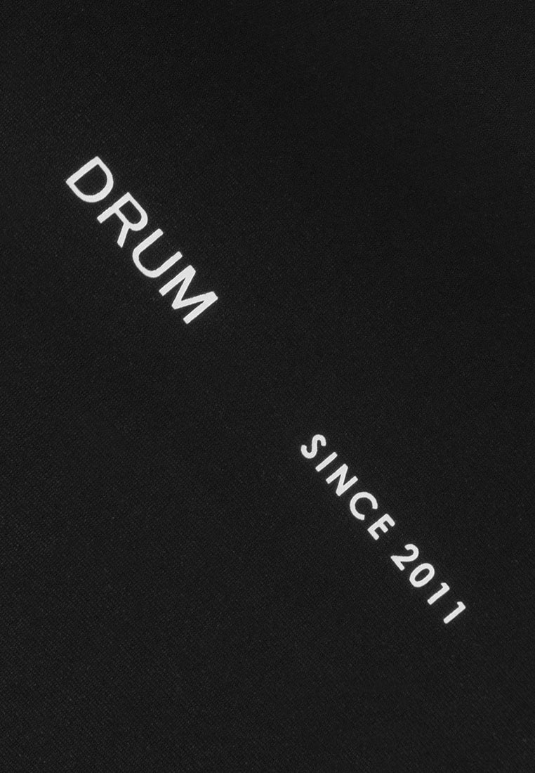 DRUM SELECT Graphic Print Oversized Tee- Black
