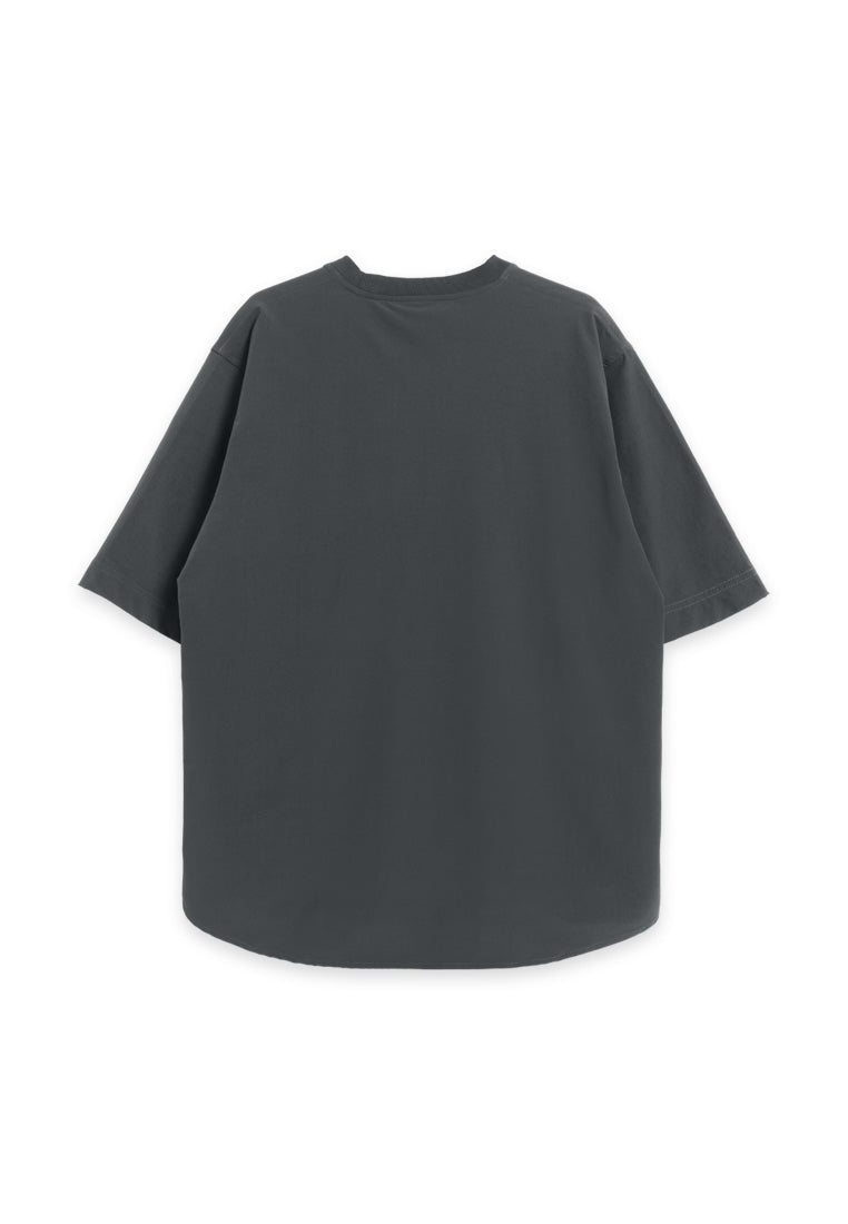 DRUM SELECT Pocket Oversized Tee- Black
