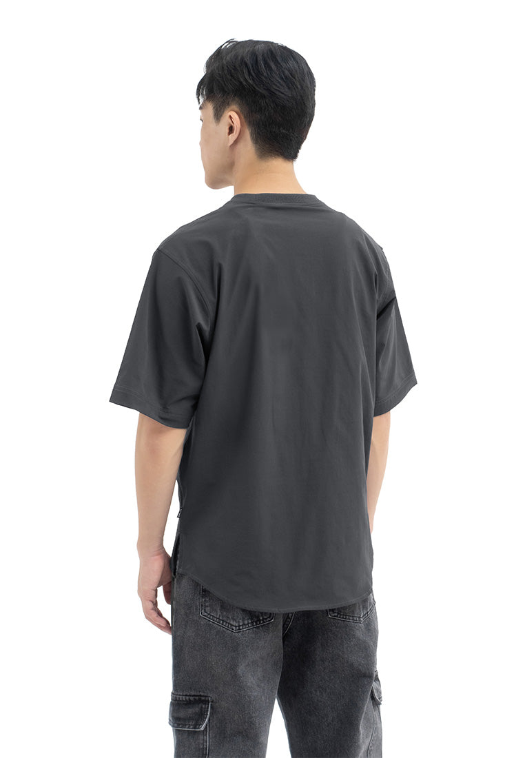 DRUM SELECT Pocket Oversized Tee- Black