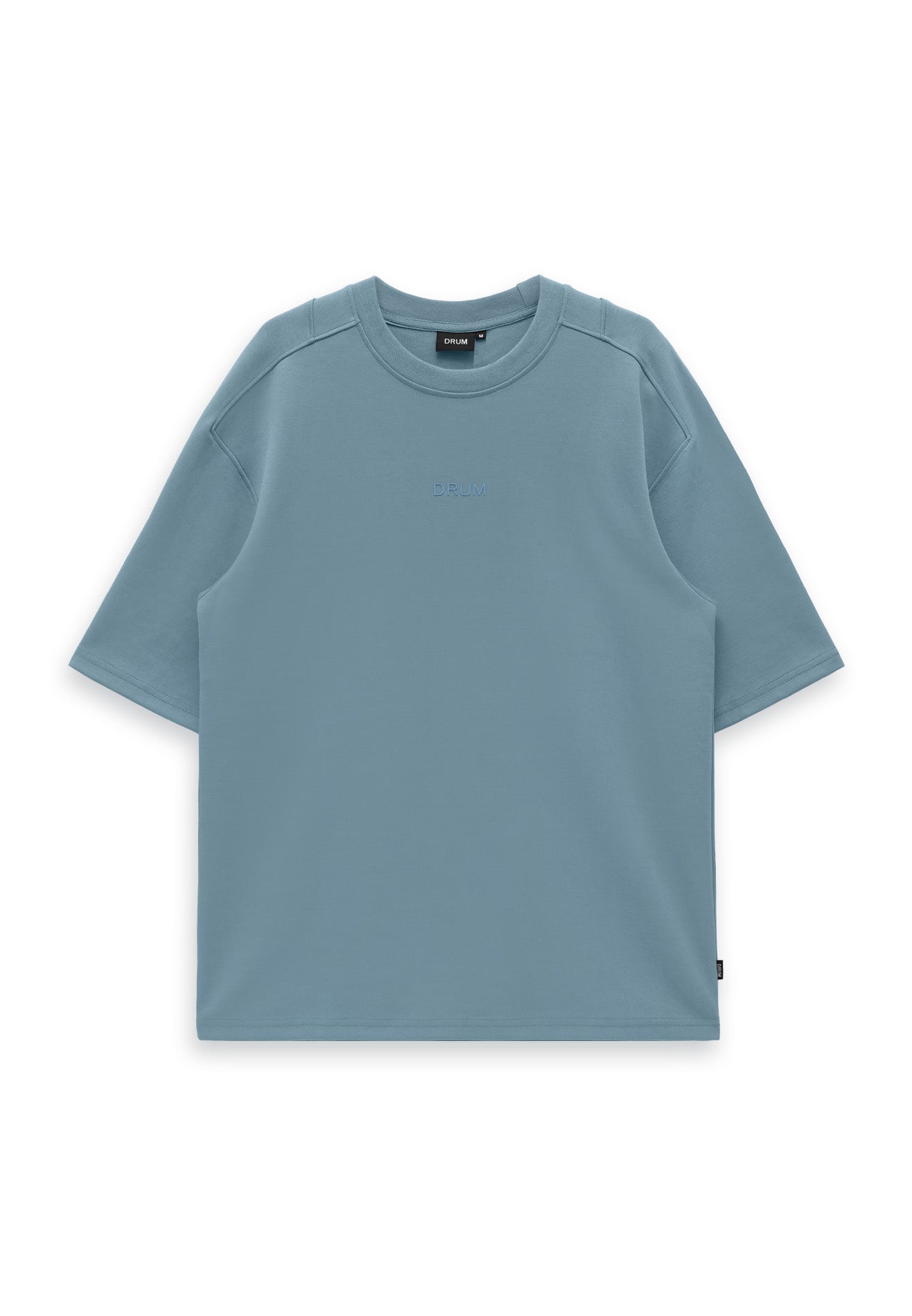 DRUM SELECT Beats Embroidery Oversized Tee- Blue