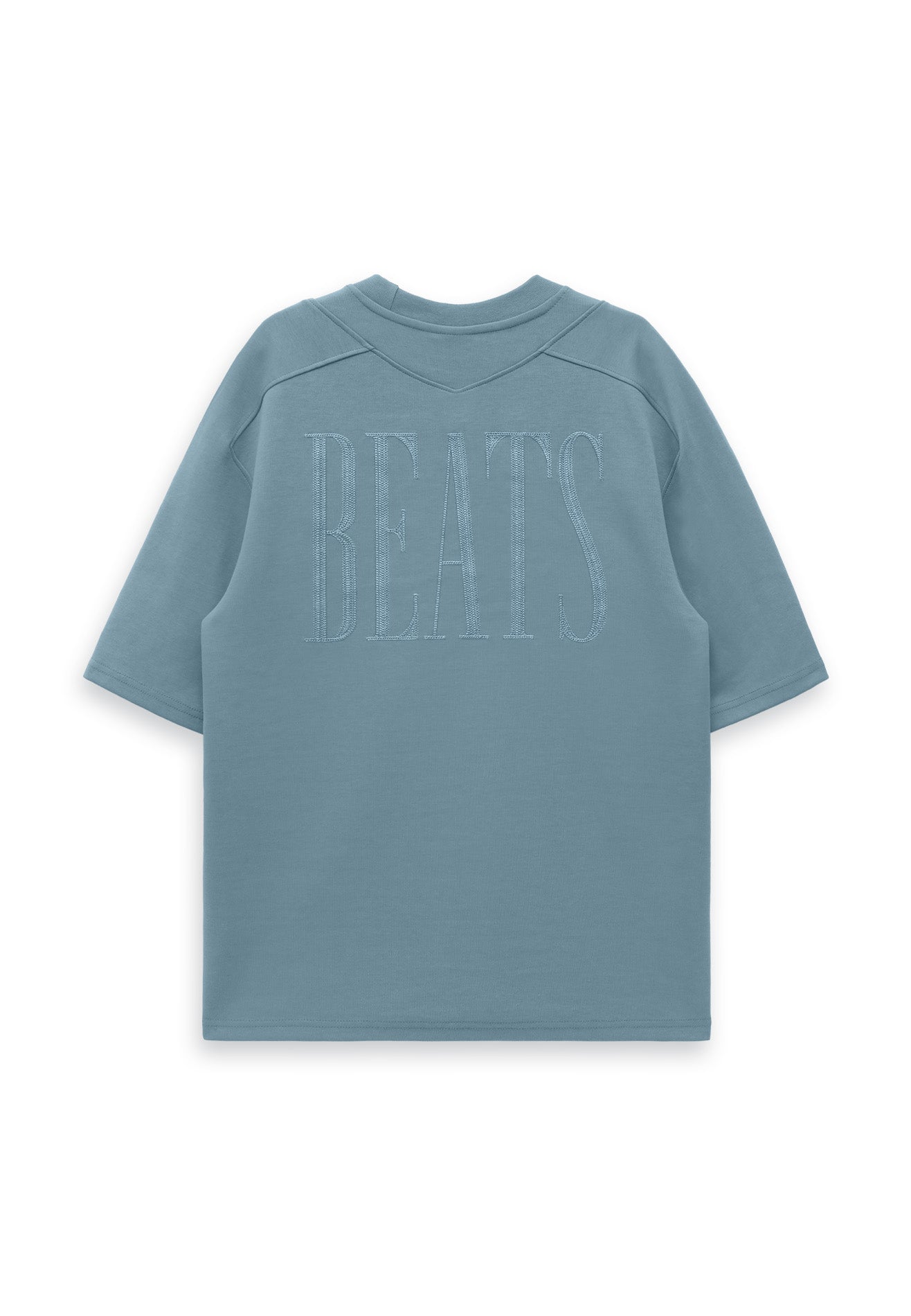 DRUM SELECT Beats Embroidery Oversized Tee- Blue