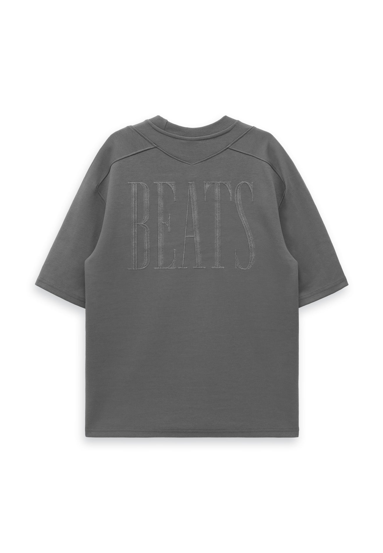 DRUM SELECT Beats Embroidery Oversized Tee- Dark Grey