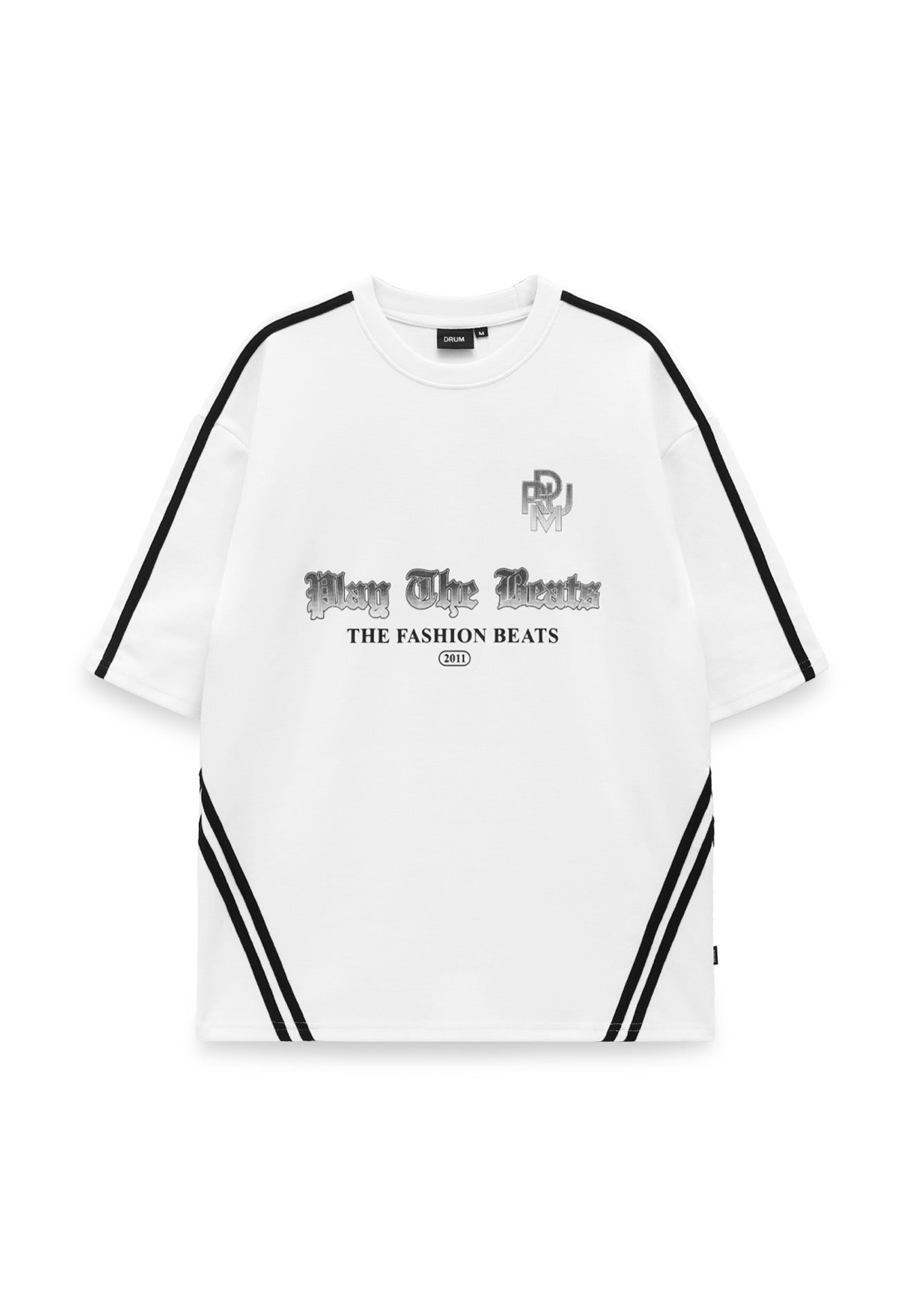 DRUM Select Slogan Oversized Tee- White