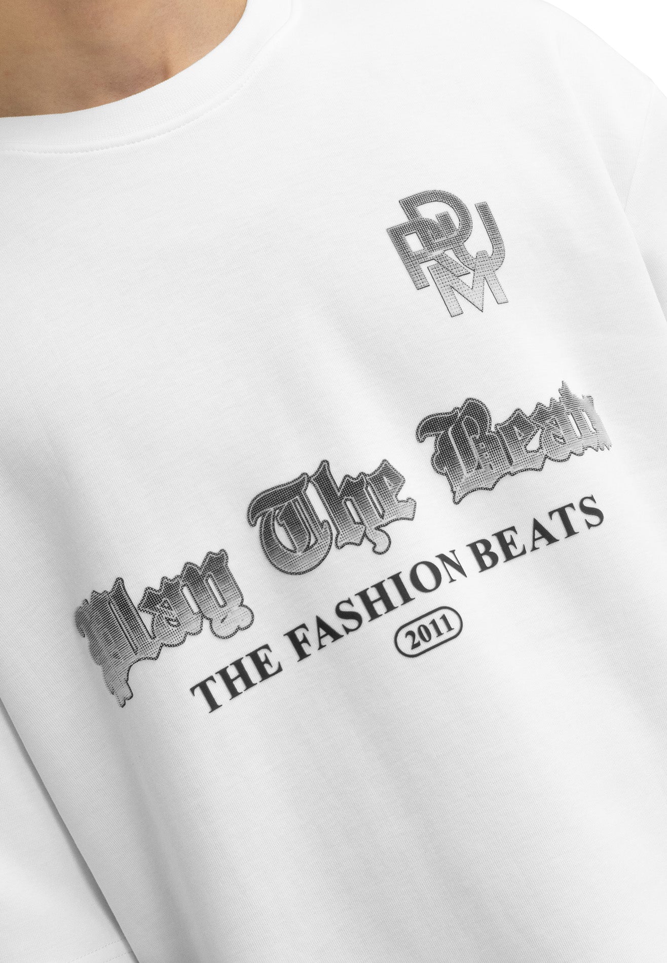 DRUM Select Slogan Oversized Tee- White