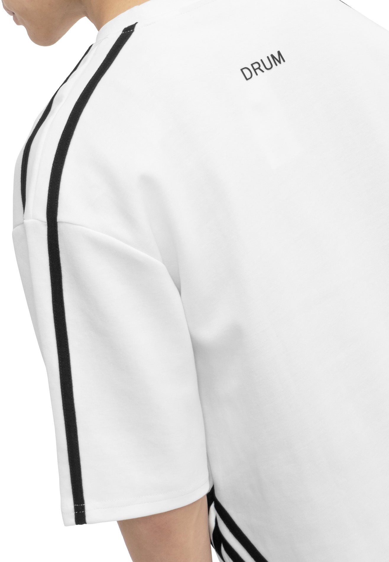 DRUM Select Slogan Oversized Tee- White