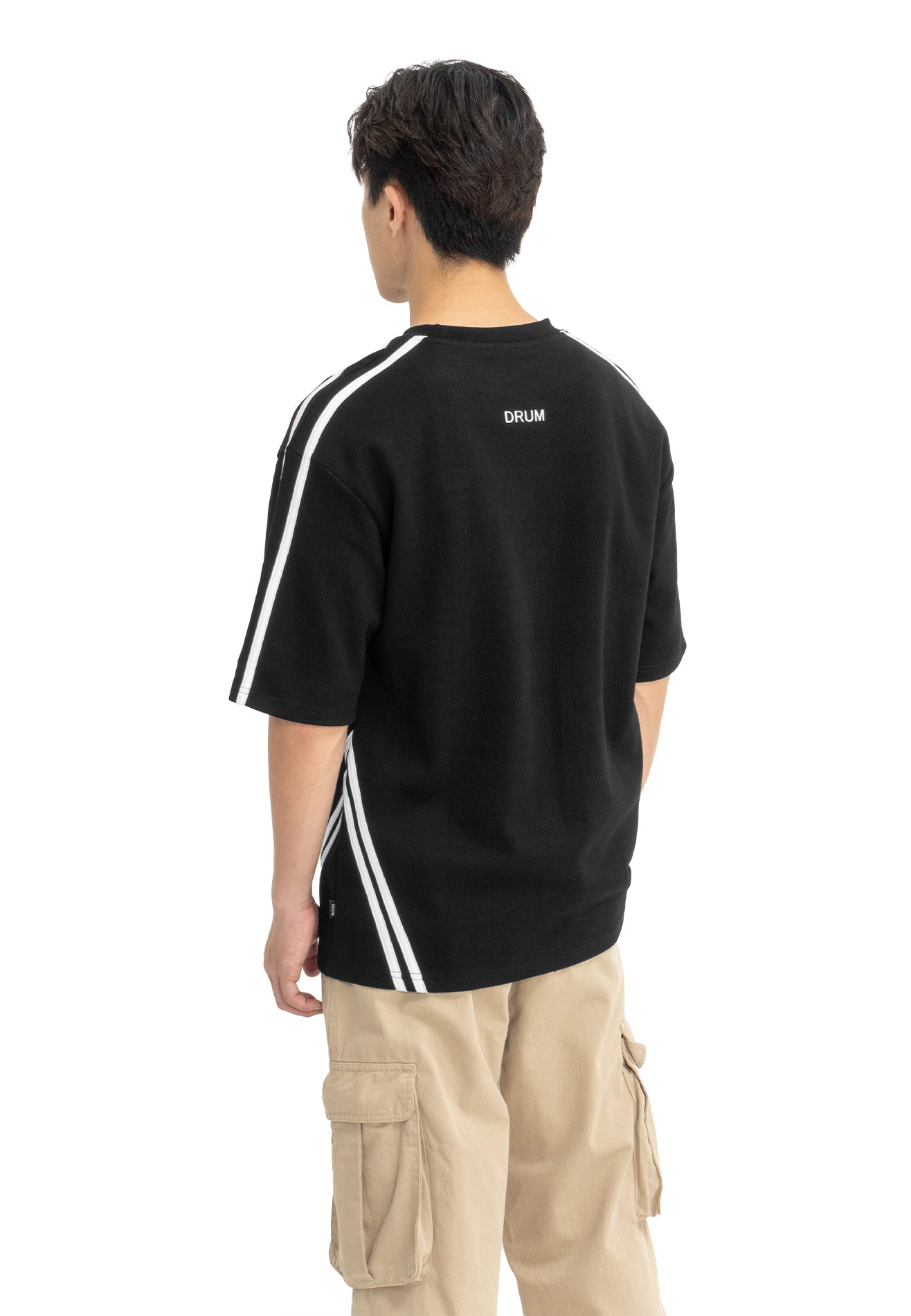 DRUM Select Slogan Oversized Tee- Black